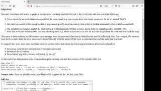 CSCI 485 (Compilers) lab2 (symbol tables)