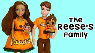Barbie Families ! The REESES'S Custom Doll FAMILY in Candyland | Toys and Dolls Fun for Kids