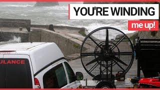 Film Crew Bring Wind Machine to Filming Location as Storm Callum Blasts the Area! | SWNS TV