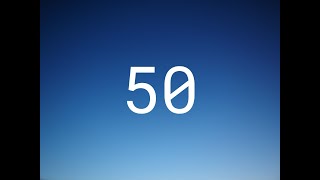 Blue 50 Seconds Timer