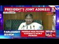 parliament live president droupadi murmu addresses joint session of parliament