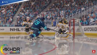 Defensive Duel! Seattle Kraken vs Boston Bruins 4K! Full Game Highlights NHL 22 PS5 Gameplay
