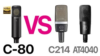 YouTube配信に最適解！SONY C-80は音声・宅録に特化したマイク。VS  AKG C214 ／AudioTechnica  AT4040と聞きくらべ。