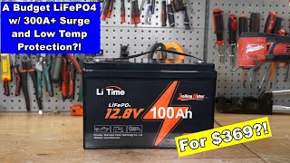 $369 Li Time 12V LiFePO4 Battery! 300-500A Surge?! Low Temp Protection?!