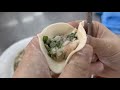 How to Make Watercress Water Chestnut Pork Dumplings #Hong Kong Food #Dumplings #Wonton