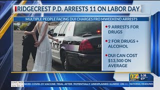Ridgecrest Police make 11 DUI arrests over Labor Day weekend