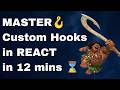 Custom Hooks in React Explained (in 12 mins) +  Build useFetch From a Real Problem 🪝 #reactjs