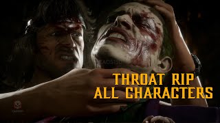 MK11 Rambo Throat Ripping Fatality on All Characters Mortal Kombat 11 Ultimate