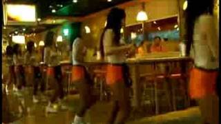 Hooters Girls Dancing to 'Hey Mickey'