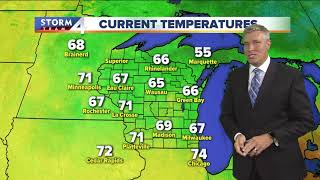 Partly cloudy with patchy fog Wednesday night