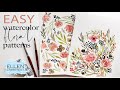 EASY Watercolor Floral Patterns for Beginners- Step by step tutorial