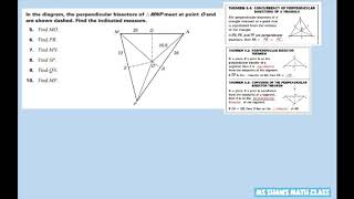 Concurrency of Perpendicular Bisectors of a Triangle. Find indicated measure