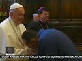 Pope Francis refuses to let people kiss his papal ring