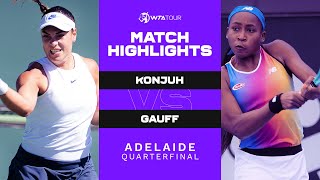 Ana Konjuh vs. Coco Gauff | 2022 Adelaide 250 Quarterfinal | WTA Match Highlights