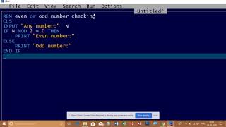 Control Statement in Qbasic