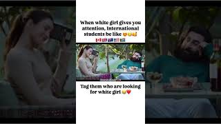 White girl in Abroad #canada #abroad #foreignstudents #ielts #funny #memes #internationalstudents