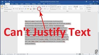 Can't Justify Text (Paragraph) in  Word How to Fix Text Paragraph Not Justifying Issue in Word