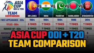 Asia Cup | Team Comparison | IND vs PAK vs BAN vs SL vs AFG