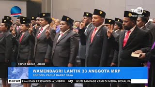 Wamendagri Lantik 33 Anggota MRP Provinsi Papua Barat Daya