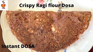 10 Min Instant Ragi Dosa | Finger Milet Dosa | झटपट रागी दोसा | weight loss  Recipes