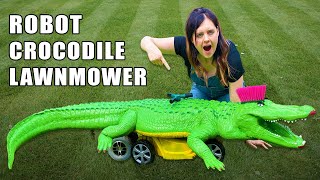 Cutting the Lawn with a Robot Crocodile!