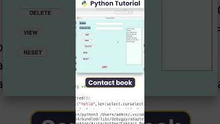 Create Contact Book App using Python | Python Project