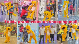 Teddy bear new prank video on big shopping mall || Funny dance 😂 #teddyboy #01team