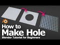 How to cut hole in plane without Boolean  Modifier in Blender | Perforated Metal Hole Pattern