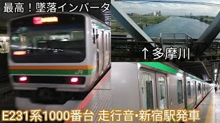 【墜落インバータ最高！】E231系1000番台 走行音•発車シーン 武蔵小杉〜大崎間•新宿駅にて 湘南新宿ライン 特別快速高崎行