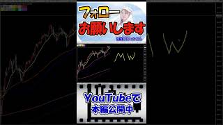 Wトップを使った簡単手法！勝率高く相場分析の土台にもなる手法です【投資家プロジェクト億り人さとし】 #shorts