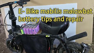 E-Bike mabilis malubat # battery repair tips and tutorial