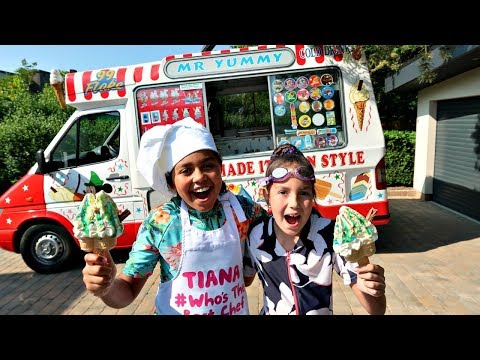 TIANA'S ICE CREAM TRUCK SWIMMING POOL PARTY!! TIANA'S ICE CREAM TRUCK SWIMMING POOL PARTY!!