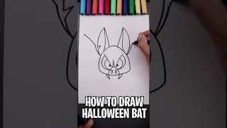 How To Draw a Halloween Bat 🦇 49 Second Tutorial #shorts