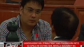 QRT: Sandiganbayan, ipinagtibay ang pagbasura nito sa apela ni Revilla kaugnay sa kasong plunder