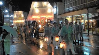 佐原の秋祭り 雨の初日 山車曳き廻し 香取街道付近にて 2017 10