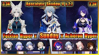 E0 Sunday x E0 Feixiao and E0S1 Acheron | Apocalyptic Shadow 4 v2.7