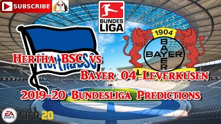 Hertha BSC vs Bayer 04 Leverkusen | 2019-20 German Bundesliga | Predictions FIFA 20