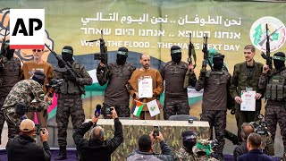 Hamas releases 3 frail-looking Israeli hostages for Palestinian prisoners