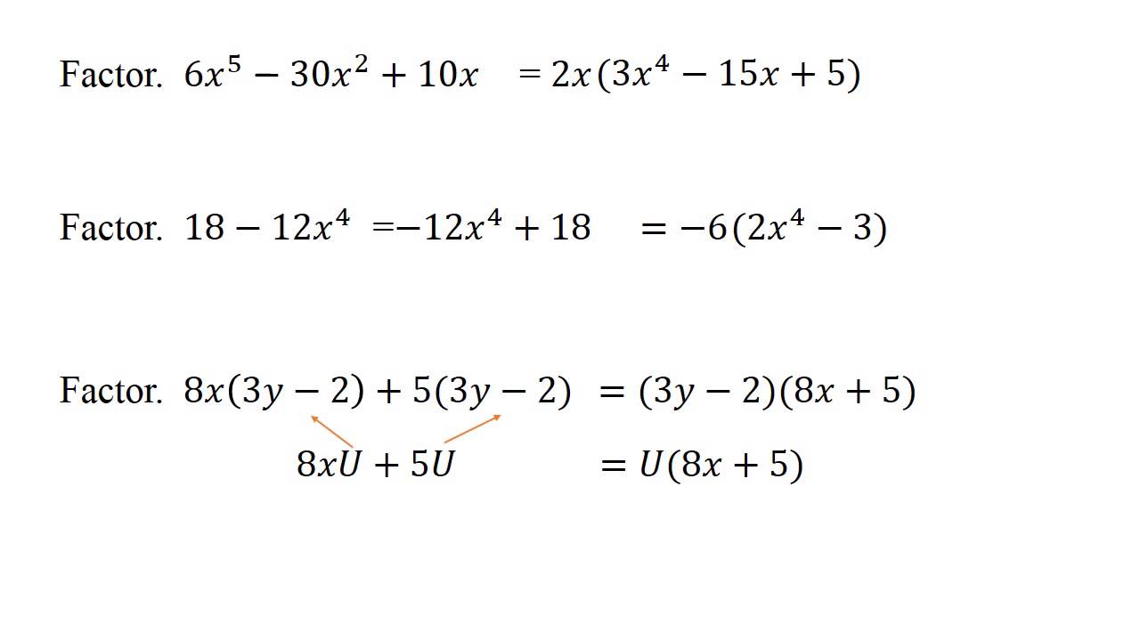 Factoring 1 GCF And Grouping - YouTube