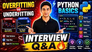 Data Science Interview Prep: Overfitting vs Underfitting & Python Basics