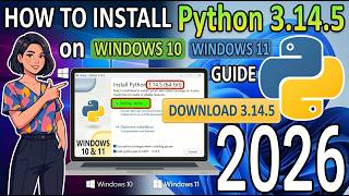 How to Install Python 3.14.5 on Windows 11 [ 2026 Update ] Python Programming Tutorial for Beginners