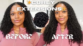 HOW TO: CURLY EXTENSIONS 🌺✨3C/4A HAIR