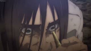 Eren Cuts Off His Leg And Stabs Out His Own Eye