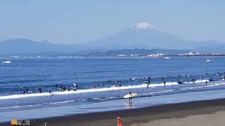 ２０２２年５月２９日（日）／江ノ島～鵠沼海岸～富士山：晴れてます。風は弱めで波はすね～膝くらい。