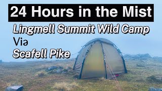 24 Hours in the Mist Solo Mountain Wild Camp on Lingmell via Scafell Pike in the Hilleberg Soulo