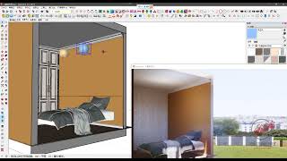 Sketchup草图大师Enscape全屋定制效果图渲染教程欧式衣柜渲染