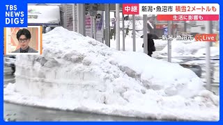 新潟・魚沼市では積雪2メートル近くに　市民の生活にも影響｜TBS NEWS DIG