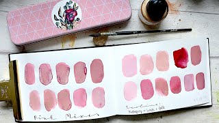 My Vintage Pink Watercolour Mix Recipe | Swatches