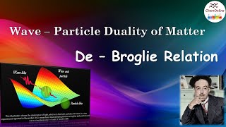 Wave particle duality of matter -  de-Broglie relation