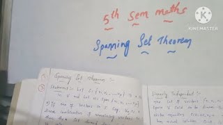 spanning set theorem 5 sem maths important question